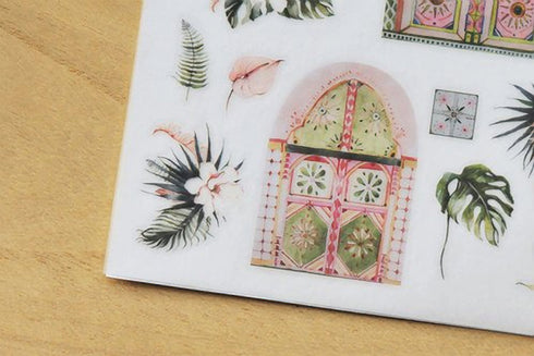 MU Lifestyle Print-On Stickers Rub -On Stickers Transfer Stickers Translucent Stickers 095 | Moroccan Palm Trees Camels