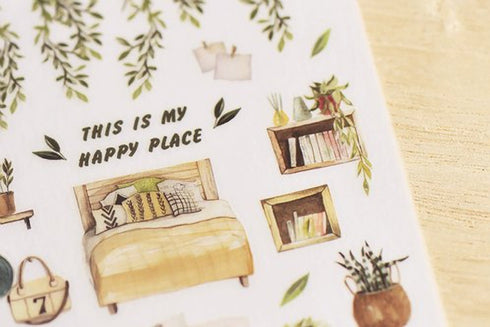 MU Lifestyle Print-On Stickers Rub -On Stickers Transfer Stickers Translucent Stickers 114 | My Little Oasis Home Leaves Home Furnishing