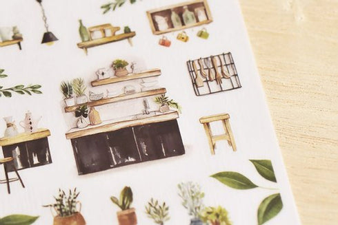 MU Lifestyle Print-On Stickers Rub -On Stickers Transfer Stickers Translucent Stickers 114 | My Little Oasis Home Leaves Home Furnishing