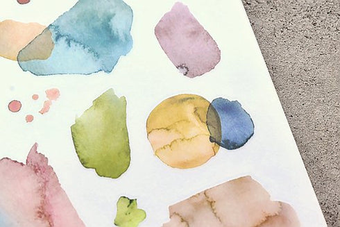 MU Lifestyle Print-On Stickers Rub -On Stickers Transfer Stickers Translucent Stickers 133 | Jewel Tones Watercolor Spots