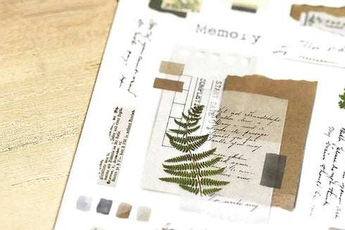 MU Lifestyle Print-On Stickers Rub -On Stickers Transfer Stickers Translucent Stickers 161 | Memory Keeping Scrapbooking Ripped Paper