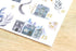 MU Lifestyle Print-On Stickers Rub -On Stickers Transfer Stickers Translucent Stickers 164 | Twilight Numbers Moon Trees Houses
