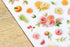 MU Lifestyle Print-On Stickers Rub-On Stickers Transfer Stickers Translucent Stickers 172 | Heart Bloom Orange Flowers Peach Flowers Bouquet