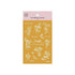 MU Lifestyle Print-On Stickers Rub-On Stickers Transfer Stickers GOLD FOIL Stickers 01 | Cheerful Gold Foil Flowers