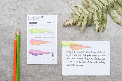 MU Lifestyle Transparent Print-On Sticky Note Rub-On Sticky Note Transfer Sticky Note 014 | Pastel Tones Watercolor Spot Watercolor Swash