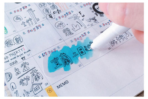 MU Lifestyle Transparent Print-On Sticky Note Rub-On Sticky Note Transfer Sticky Note 014 | Pastel Tones Watercolor Spot Watercolor Swash