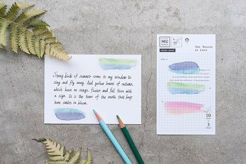 MU Lifestyle Transparent Print-On Sticky Note Rub-On Sticky Note Transfer Sticky Note 015 | Jewel Tones Watercolor Spot Watercolor Swash