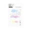 MU Lifestyle Transparent Print-On Sticky Note Rub-On Sticky Note Transfer Sticky Note 016 | Pastel Poofs Watercolor Spot Watercolor Swash
