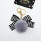 BLACK HOUNDSTOOTH Planner Charm Purse Charm Bag Charm Pom Pom Charm Pompom Charm | 2.2 X 3 Inches