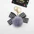 BLACK HOUNDSTOOTH Planner Charm Purse Charm Bag Charm Pom Pom Charm Pompom Charm | 2.2 X 3 Inches
