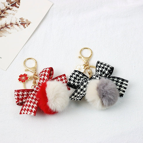 GRAY SATIN Planner Charm Purse Charm Bag Charm Pom Pom Charm Pompom Charm | 2.2 X 3 Inches