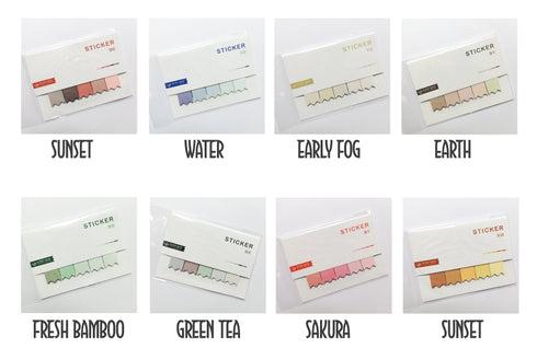 Angoo EARTH Short Sticky Notes Page Flags Index Tabs Banner Flags Notched Flags Page Marker | 80 Flags 2.25 X 0.60 inches