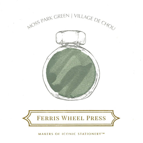 Ferris Wheel Press MOSS PARK GREEN Fountain Pen Ink Dip Pen Ink Calligraphy Ink Bottle Ink | 38ml