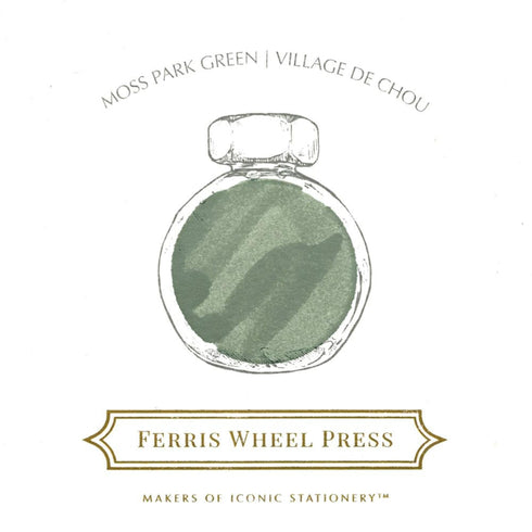 Ferris Wheel Press MOSS PARK GREEN Fountain Pen Ink Dip Pen Ink Calligraphy Ink Bottle Ink | 38ml