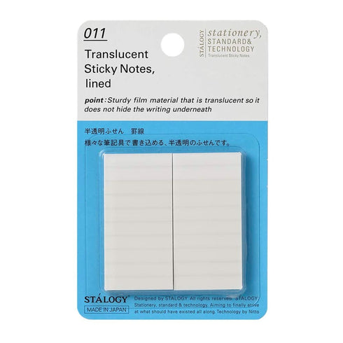 Stalogy Translucent Sticky Notes RULED | 50 X 25mm 100 Sheets S3051