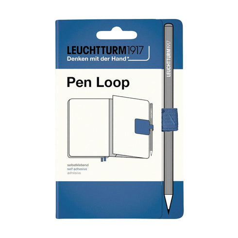 Leuchtturm 1917 Muted Colors DENIM BLUE Fabric Pen Loop | Self-Adhesive