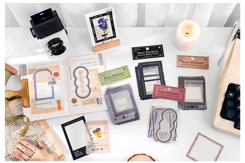 TRANSPARENT PET Picture FRAME Stickers Music Theme Stickers Border Stickers Photo Frame Stickers Photography Frame Stickers