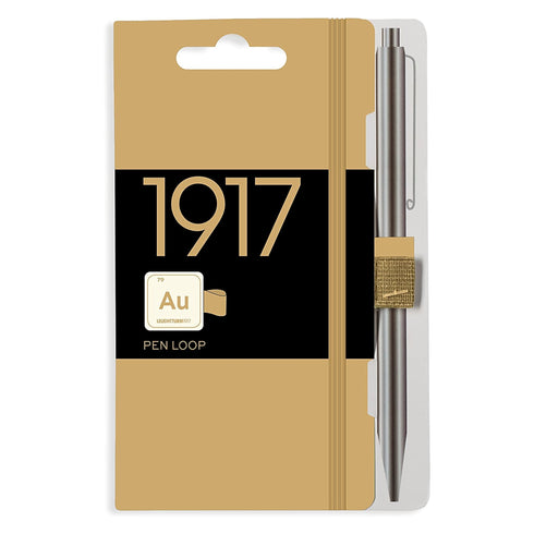 Leuchtturm 1917 METALLIC GOLD Color Fabric Pen Loop | Self-Adhesive