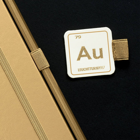 Leuchtturm 1917 METALLIC GOLD Color Fabric Pen Loop | Self-Adhesive