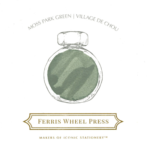Ferris Wheel Press The MOSS PARK Collection 3 Pack Charger Samples Fountain Pen Ink Dip Pen Ink Bottle Ink | Three 5ml Bottles BDB