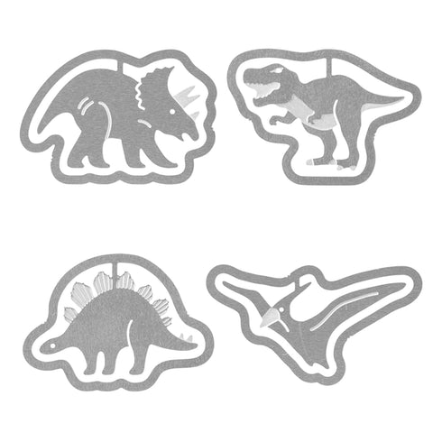 MIDORI E-Clip Etching Clip DINOSAURS T-Rex Pterodactyl Paper Clips