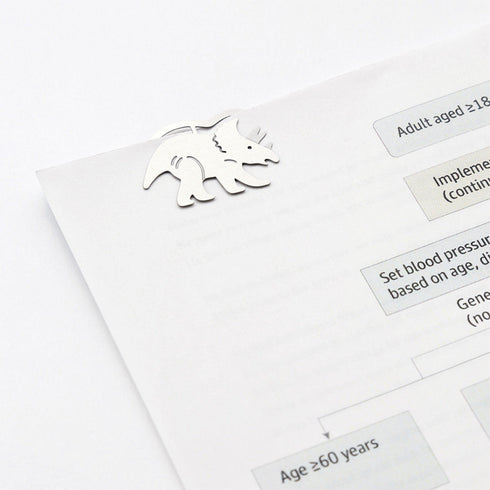 MIDORI E-Clip Etching Clip DINOSAURS T-Rex Pterodactyl Paper Clips