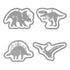 MIDORI E-Clip Etching Clip DINOSAURS T-Rex Pterodactyl Paper Clips
