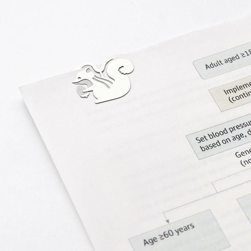 MIDORI E-Clip Etching Clip WILDLIFE Chipmunk Hedgehog Fennec Fox Flying Squirrel Small Animal Paper Clips