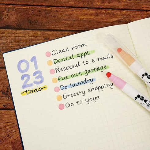 Kuretake Zig Clean Color Dot MILD Highlighter Colors PEACH Bliss Single-Sided Marker | TCSD-6100