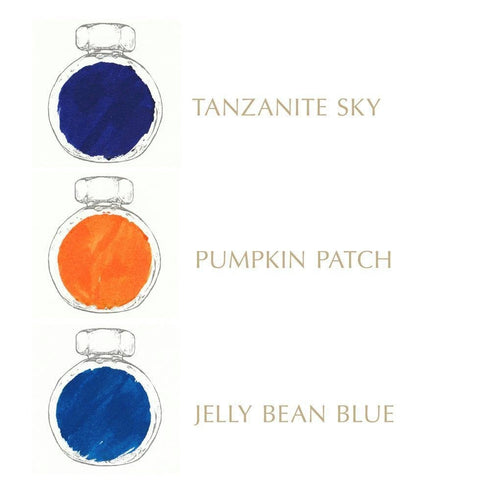 Ferris Wheel Press THE HARVEST Collection 3 Pack Charger Samples Set Fountain Pen Ink Dip Pen Ink | Three 5ml Bottles PPJ