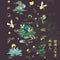 Vientiane ORANGE KOI Gold Foil Crane Mountain Metallic Foil Stickers PVC Sticker Clear Sticker 2 Sheets | 148mm X 103mm