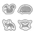 MIDORI E-Clip Etching Clip WILDLIFE Chipmunk Hedgehog Fennec Fox Flying Squirrel Small Animal Paper Clips