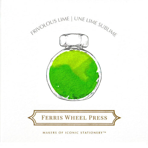 Ferris Wheel Press FRIVOLOUS LIME Fountain Pen Ink Dip Pen Ink Calligraphy Ink Bottle Ink | 38ml