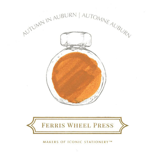 Ferris Wheel Press AUTUMN IN AUBURN Fountain Pen Ink Dip Pen Ink Calligraphy Ink Bottle Ink | 38ml