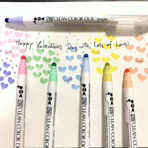 Kuretake Zig Clean Color Dot MILD Highlighter Colors PEACH Bliss Single-Sided Marker | TCSD-6100