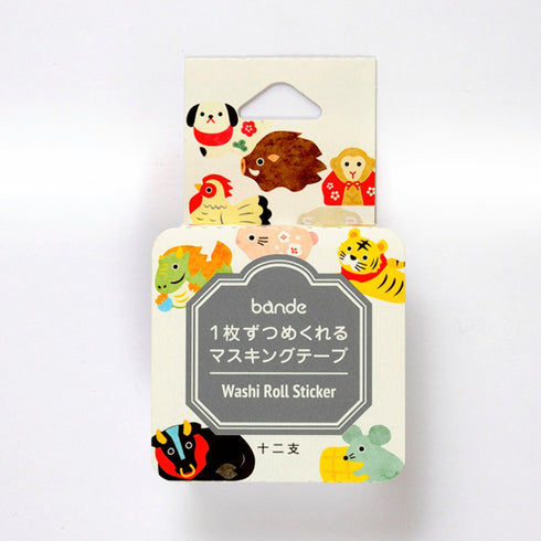CHINESE ZODIAC | Bande Washi Tape Masking Tape Sticker Roll BDA332 200 Stickers