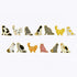 CAT COOKIE | Bande Washi Tape Masking Tape Sticker Roll BDA608 200 Stickers