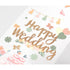Midori Seal Paper Craft Museum Collection 3D HAPPY WEDDING Sticker Wedding Cake Stickers Floral Stickers Scrapbook Stickers Gold Foil | 2513