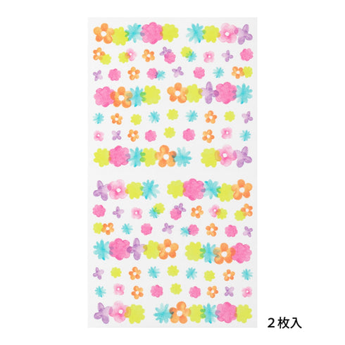 Midori Seal Collection TRANSLUCENT FLORAL Planner Stickers Date Stickers Date Frame Date Highlighter | 2533
