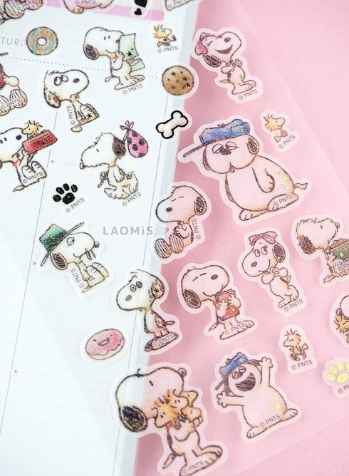 Kamio PEANUTS SNOOPY Stickers Snoopy Stickers Fluffy Sketch Stickers | 28931