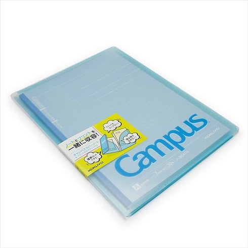 Kokuyo B5 Campus GREEN Cover Notebook Dotted 7 mm Rule 2 Pocket Folder Plastic Folder | 623A-G