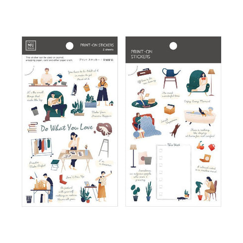 MU Lifestyle Print-On Stickers Rub-On Stickers Transfer Stickers Translucent Stickers 080 | Do What You Love Crafting Hobbies Gardening