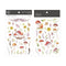 MU Lifestyle Print-On Stickers Rub-On Stickers Transfer Stickers Translucent Stickers 094 | Mushrooms Fungus Fungi Forest