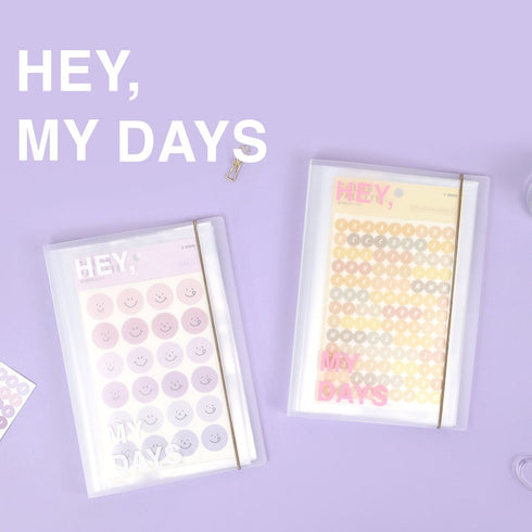 PAPERIAN Hey My Days Sticker Book Sticker Storage Sticker Pockets Sticker Binder South Korea | 40 Pockets 215 X 165mm