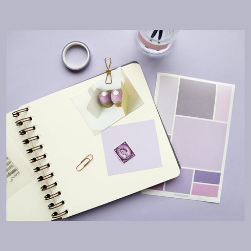 PAPERIAN SQUARE PURPLE Color Palette Stickers Blank Stickers Color Coordinated Sticker | S1