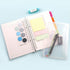 Kokuyo 2Way BLUE Sticky Pads Loose Leaf Smart Ring Binder Spiral Notebook with Ruler Index Sticky Notes Planner Sticky | 20 Sheets WSG-RUT41