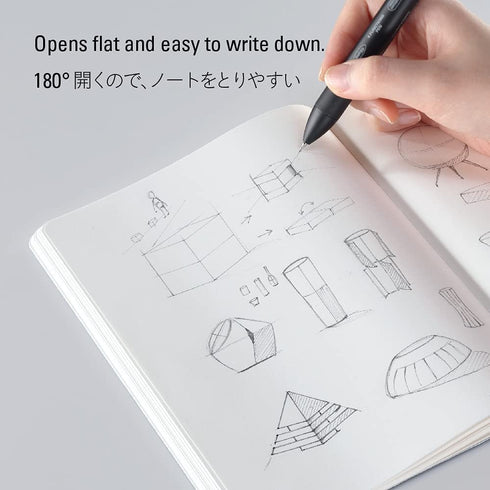 Stalogy A5 BLACK Editor's Series 365Days BLANK Plain Notebook Bullet Journal Bujo | S4139 184 Sheets 368 Pages