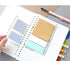 Kokuyo 2Way KRAFT & BLUE Sticky Pads Loose Leaf Smart Ring Binder Spiral Notebook Ruler Index Sticky Notes | 60 Sheets WSG-RUS43