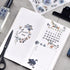 MU Lifestyle Print-On Stickers Rub-On Stickers Transfer Stickers Translucent Stickers 032 | Black Swan Blue Roses
