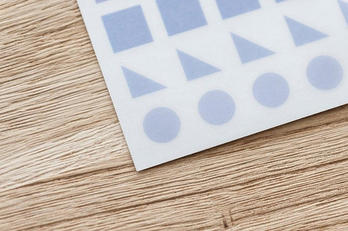 MU Lifestyle Print-On Stickers Rub-On Stickers Transfer Stickers Translucent Stickers 025 | Pastel Triangles Paster CIrcles Pastel Blocks